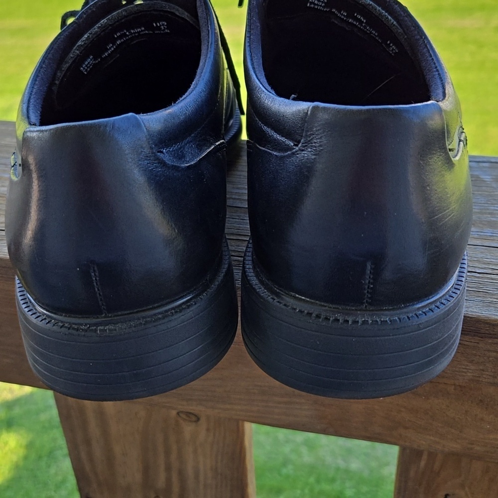 Bostonian Black Leather Oxford Shoes FLEXLITE WITH SHOCK ABSORBING INSOLE 10 MEN - Picture 3 of 10